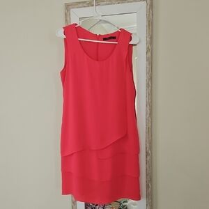 BCBGMaxAzria Bold Pink Layered Mini Dress